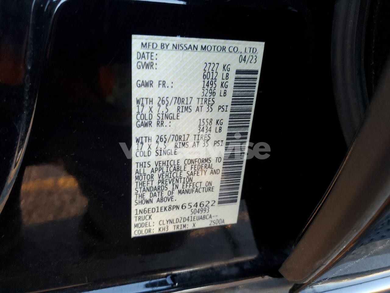 Photo 12 of 2023 NISSAN FRONTIER S N/A (VIN 1N6ED1EK8PN654622)