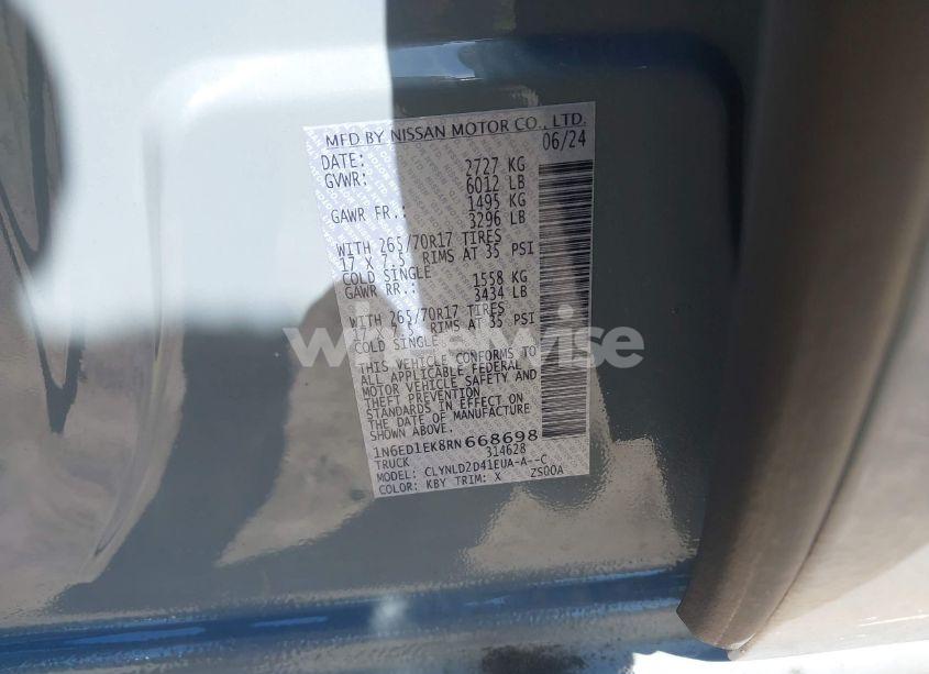 Photo 9 of 2024 Nissan Frontier PRO-4X (VIN 1N6ED1EK8RN668698)