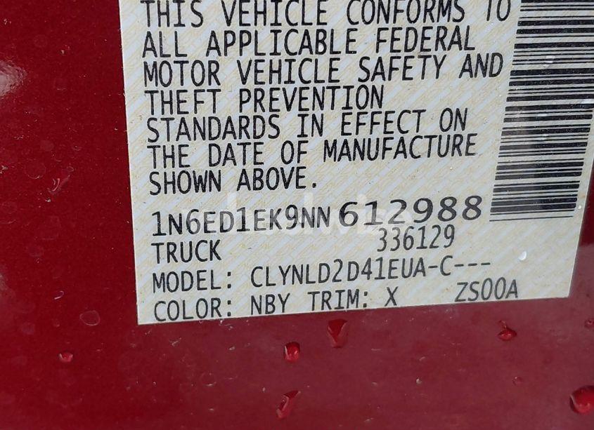 Photo 9 of 2022 Nissan Frontier PRO-4X 4X4 (VIN 1N6ED1EK9NN612988)