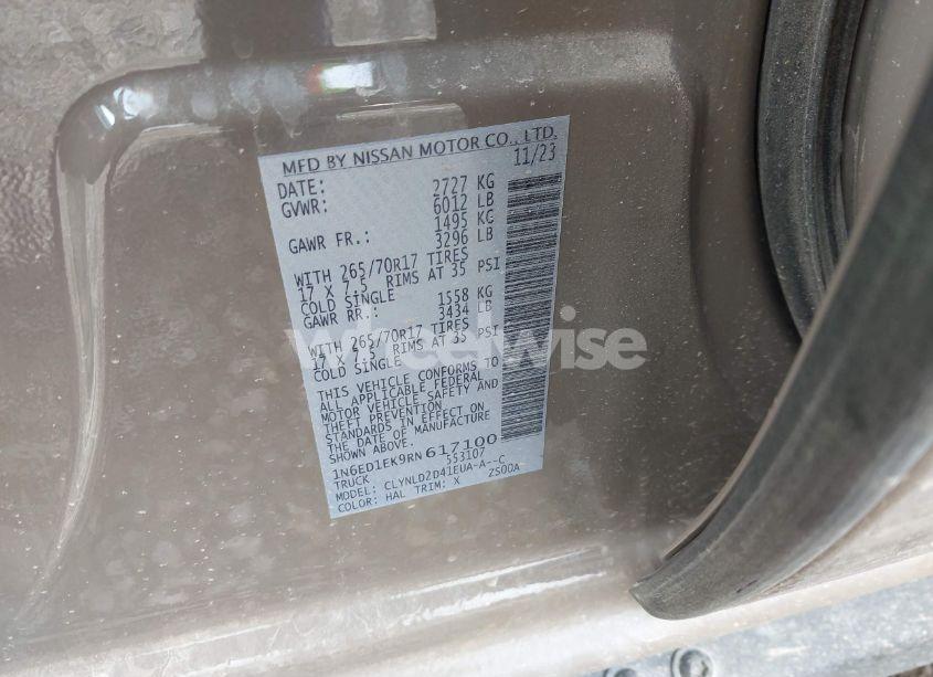 Photo 9 of 2024 Nissan Frontier PRO-4X 4X4 (VIN 1N6ED1EK9RN617100)