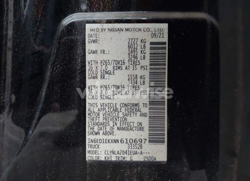 Photo 9 of 2022 Nissan Frontier N/A (VIN 1N6ED1EKXNN610697)