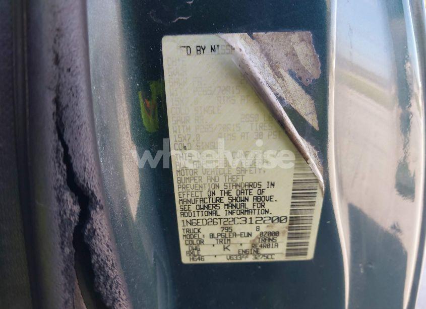 Photo 9 of 2002 Nissan Frontier DESERT RUNNER XE-V6 (VIN 1N6ED26T22C312200)