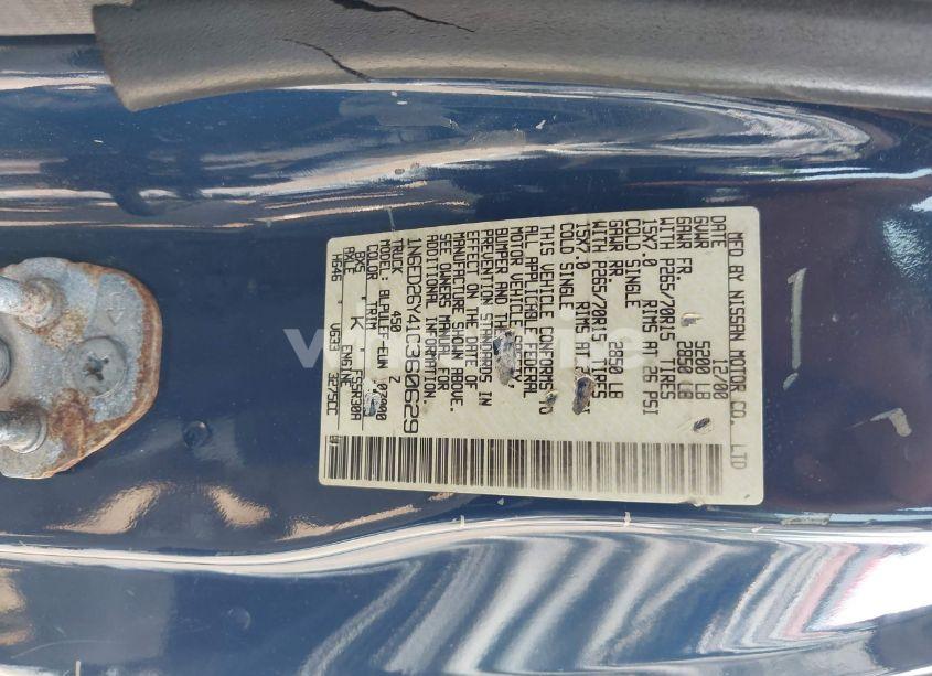 Photo 9 of 2001 Nissan Frontier XE-V6 (VIN 1N6ED26Y41C360629)