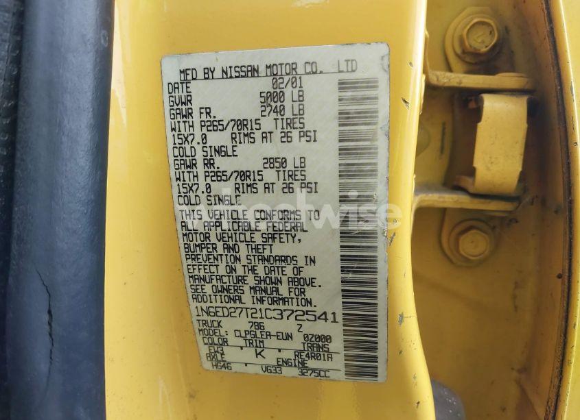 Photo 9 of 2001 Nissan Frontier XE-V6 (VIN 1N6ED27T21C372541)