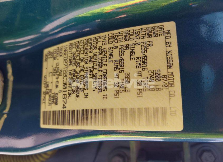 Photo 9 of 2002 Nissan Frontier SE-V6 (VIN 1N6ED27T22C301874)