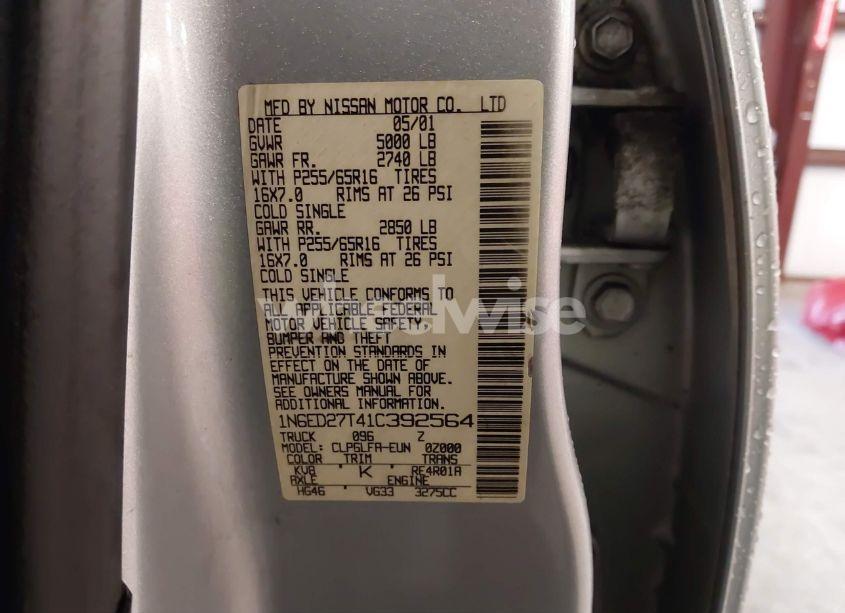Photo 9 of 2001 Nissan Frontier SE-V6 (VIN 1N6ED27T41C392564)
