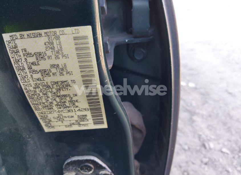 Photo 9 of 2000 Nissan Frontier SE-V6/XE-V6 (VIN 1N6ED27T4YC381428)