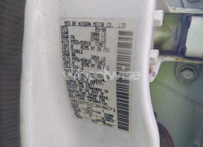 Photo 9 of 2001 Nissan Frontier SE-V6 (VIN 1N6ED27T61C324671)