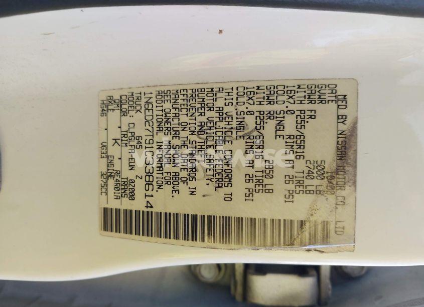 Photo 9 of 2001 Nissan Frontier SE-V6 (VIN 1N6ED27T91C338614)