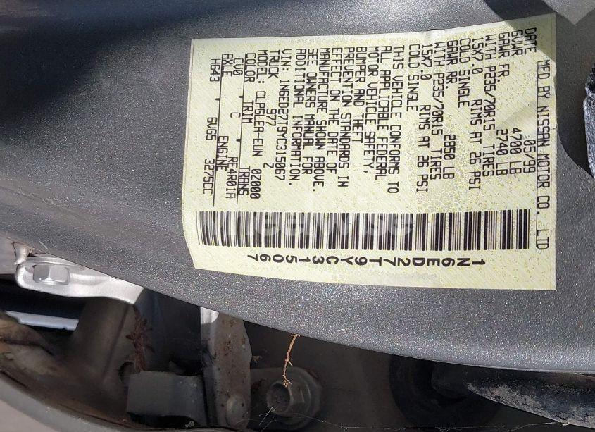 Photo 9 of 2000 Nissan Frontier SE-V6/XE-V6 (VIN 1N6ED27T9YC315067)