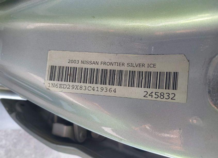 Photo 9 of 2003 Nissan Frontier XE-V6 (VIN 1N6ED29X83C419364)