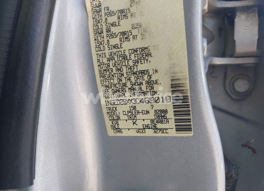 Photo 9 of 2003 Nissan Frontier XE-V6 (VIN 1N6ED29XX3C469019)