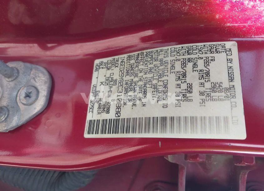 Photo 9 of 2002 Nissan Frontier XE-V6 (VIN 1N6ED29Y82C310880)