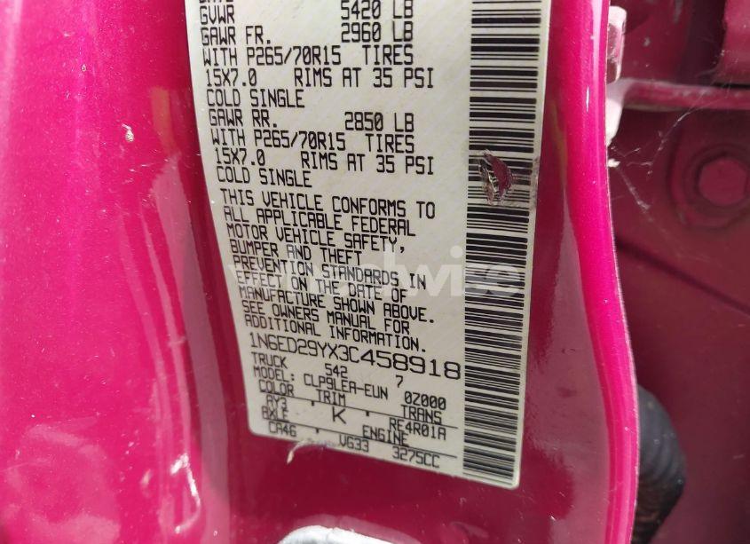 Photo 9 of 2003 Nissan Frontier 4WD XE (VIN 1N6ED29YX3C458918)