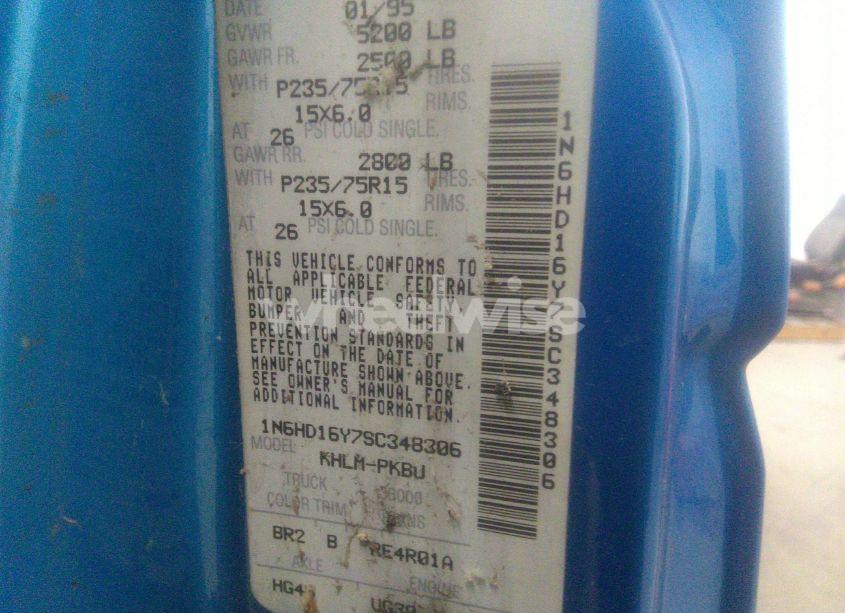 Photo 9 of 1995 Nissan Truck KING CAB SE/KING CAB XE (VIN 1N6HD16Y7SC348306)