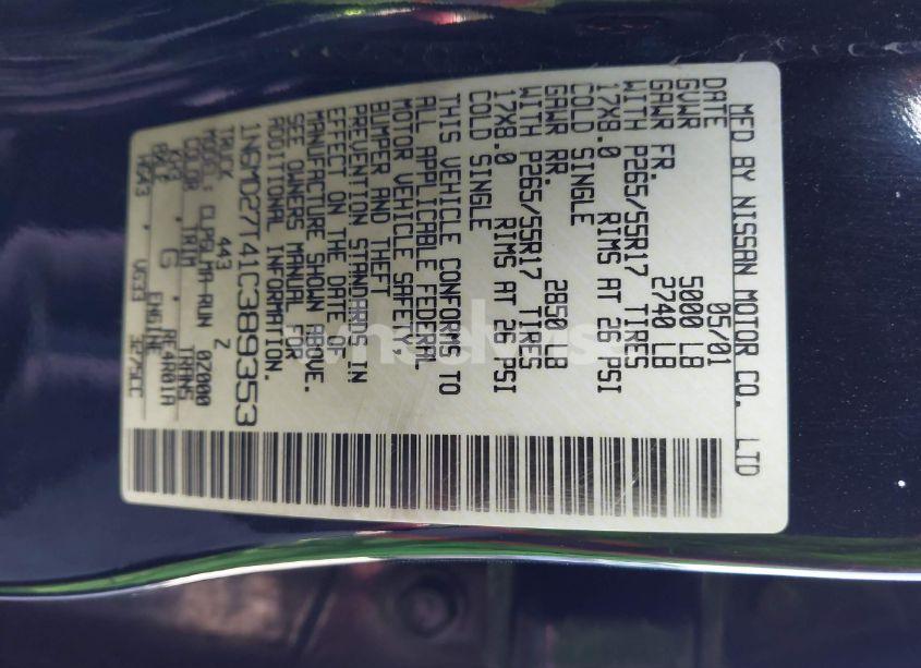 Photo 9 of 2001 Nissan Frontier 2WD SC SUPERCHARGER (VIN 1N6MD27T41C389353)