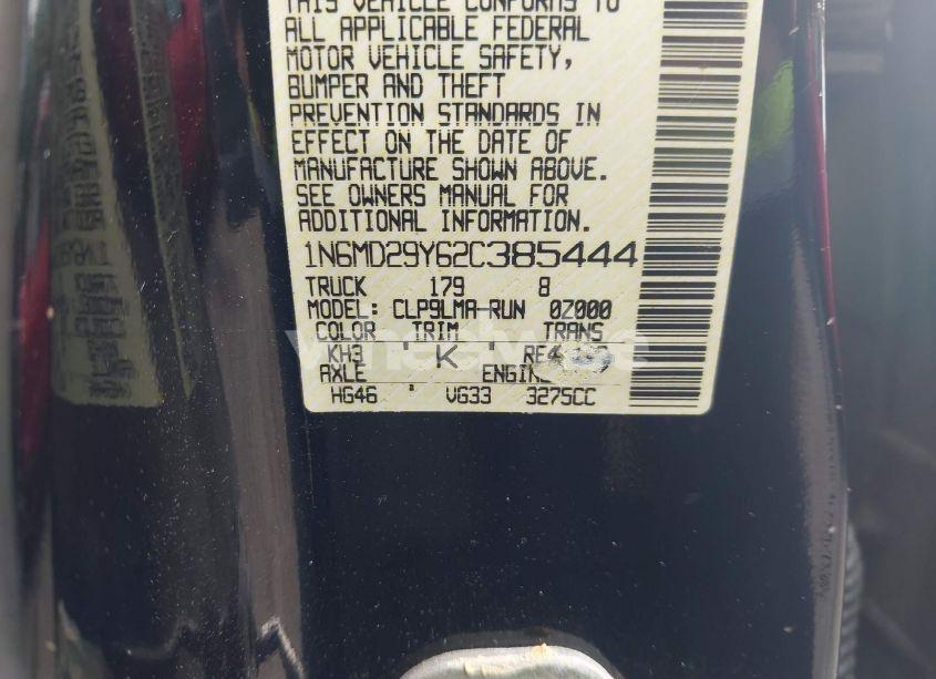 Photo 9 of 2002 Nissan Frontier SVE-V6 (VIN 1N6MD29Y62C385444)