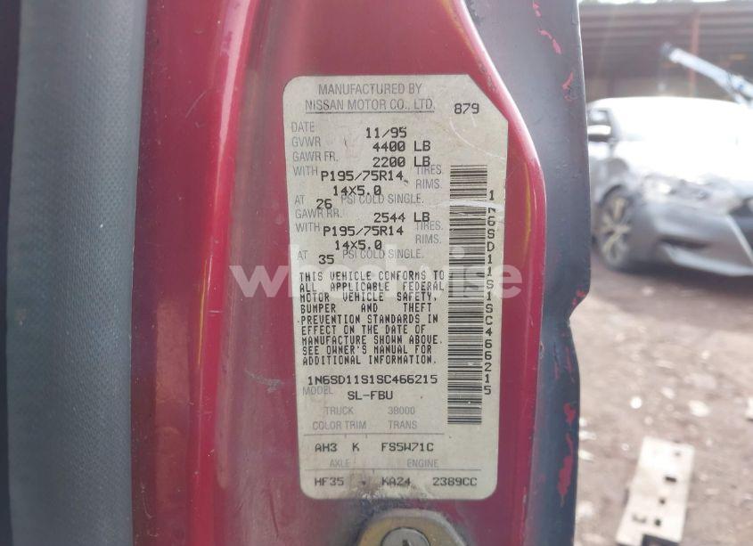 Photo 9 of 1995 Nissan Truck E/XE (VIN 1N6SD11S1SC466215)