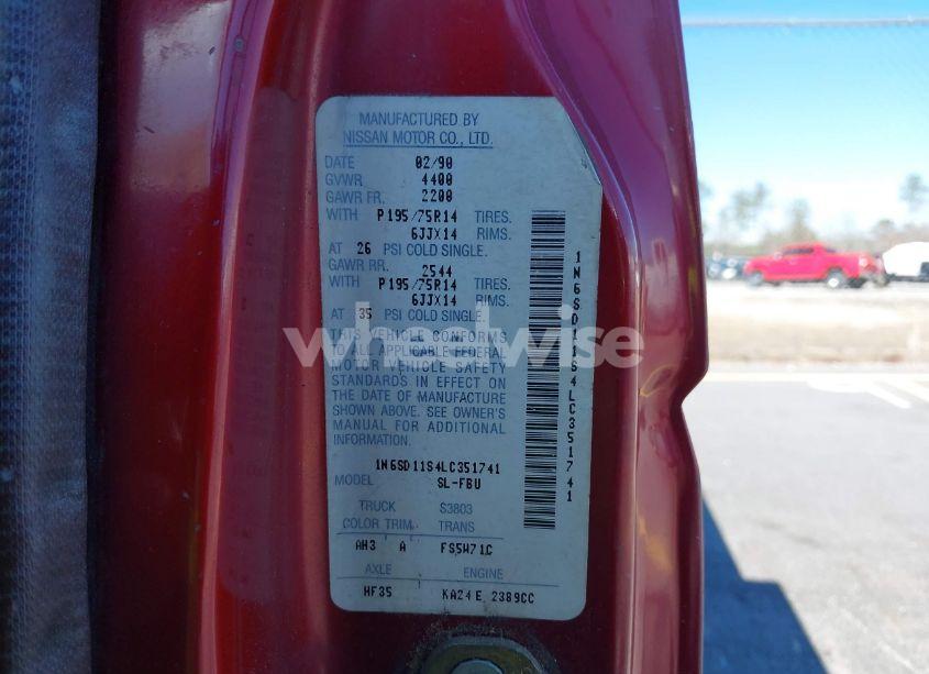 Photo 9 of 1990 Nissan D21 SHORT BED (VIN 1N6SD11S4LC351741)