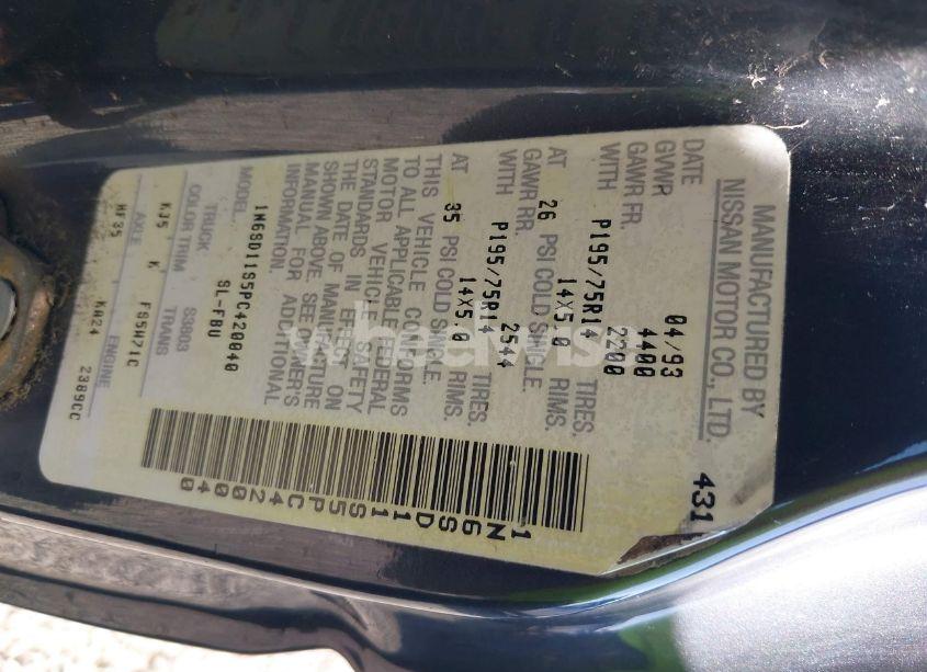 Photo 9 of 1993 Nissan Truck SHORT WHEELBASE (VIN 1N6SD11S5PC420040)