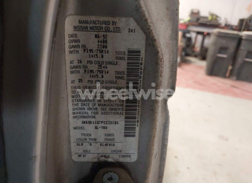 Photo 9 of 1993 Nissan Truck SHORT WHEELBASE (VIN 1N6SD11S7PC323101)