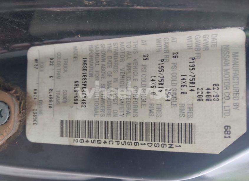 Photo 9 of 1993 Nissan Truck KING CAB (VIN 1N6SD16S5PC405482)