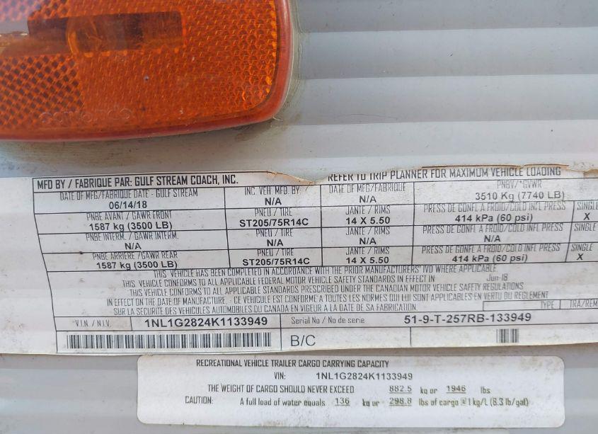 Photo 9 of 2019 Aerolite Gulf STREAM (VIN 1NL1G2824K1133949)