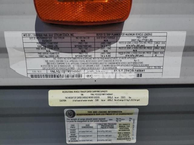 2021 GULF STREAM AMERI-LITE SERIES M- (VIN 1NL1G3221M1145641) main photo