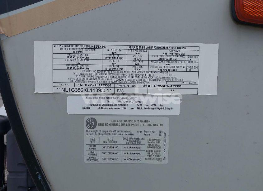 Photo 9 of 2020 Gulfstream Conquest SUPREME M-295SBW (VIN 1NL1G352XL1139301)