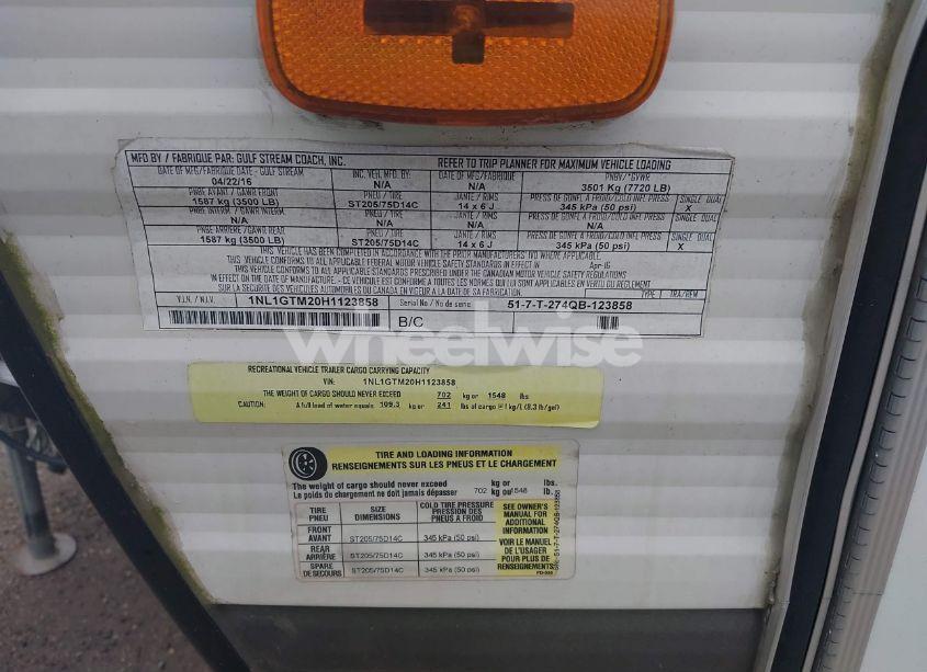 Photo 9 of 2017 Gulfstream Other (VIN 1NLIGTM20H1123858)