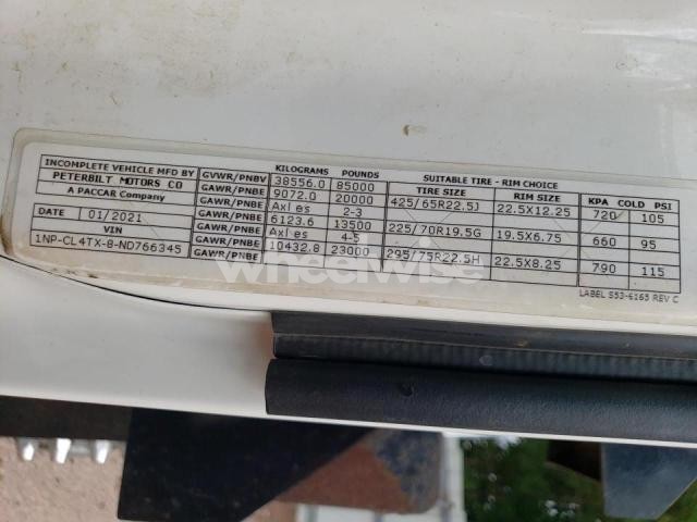 Photo 7 of 2022 PETERBILT 567 DUMP TRUCK N/A (VIN 1NPCL4TX8ND766345)