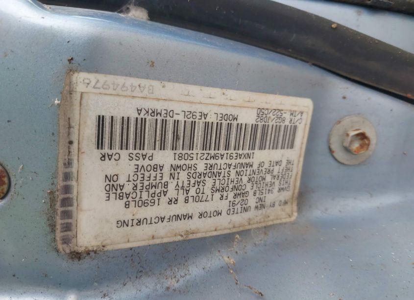 Photo 9 of 1991 Toyota Corolla (VIN 1NXAE91A9MZ215081)