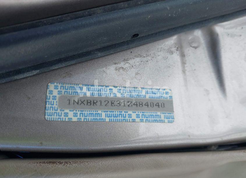 Photo 9 of 2001 Toyota Corolla LE (VIN 1NXBR12E31Z484040)