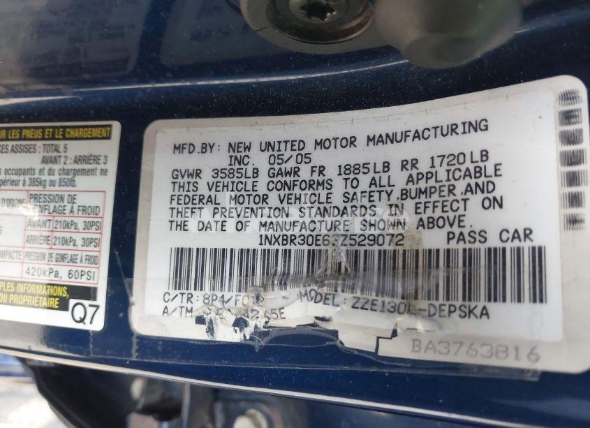 Photo 9 of 2005 Toyota Corolla S (VIN 1NXBR30E65Z529072)