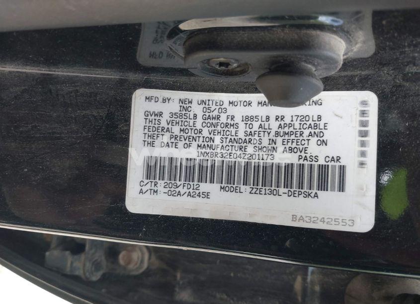 Photo 9 of 2004 Toyota Corolla S (VIN 1NXBR32E04Z201173)