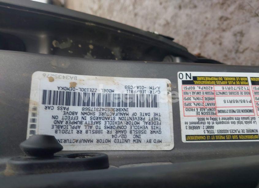 Photo 9 of 2004 Toyota Corolla CE (VIN 1NXBR32E04Z317568)