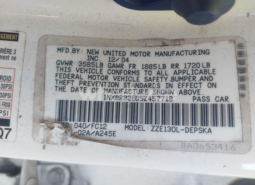 Photo 9 of 2005 Toyota Corolla S (VIN 1NXBR32E05Z457718)