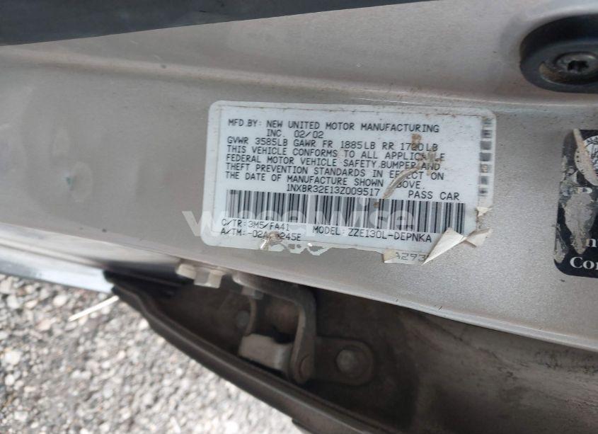 Photo 9 of 2003 Toyota Corolla LE (VIN 1NXBR32E13Z009517)
