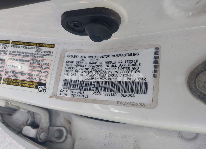 Photo 9 of 2005 Toyota Corolla CE/LE/S (VIN 1NXBR32E15Z530255)