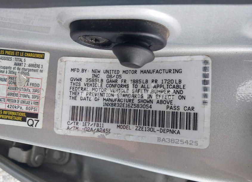 Photo 9 of 2006 Toyota Corolla LE (VIN 1NXBR32E16Z583054)