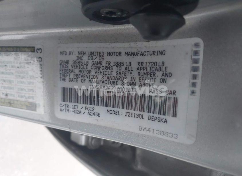 Photo 9 of 2007 Toyota Corolla S (VIN 1NXBR32E37Z801903)