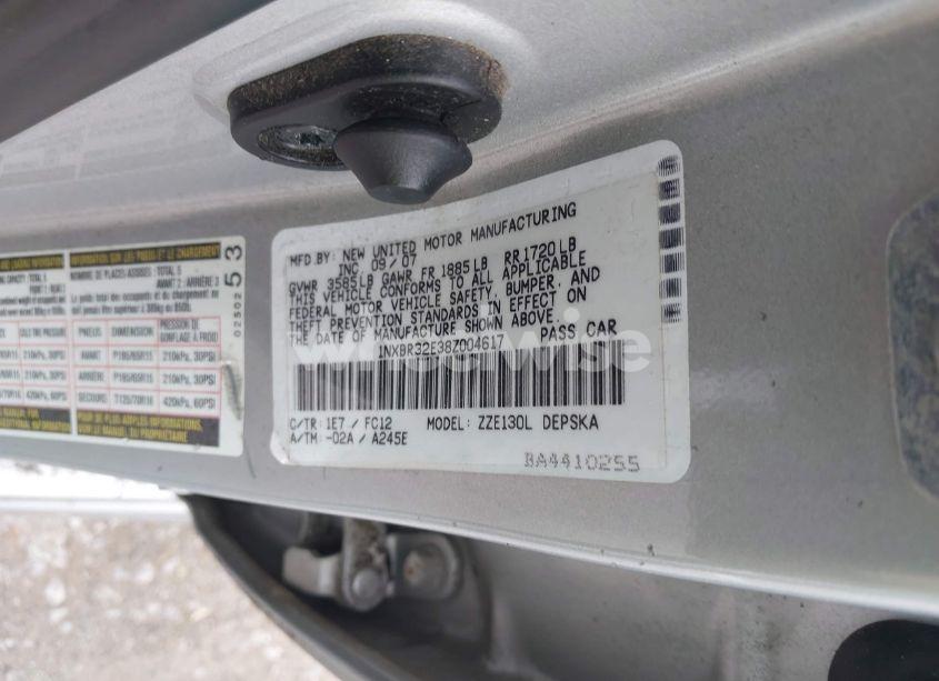 Photo 9 of 2008 Toyota Corolla S (VIN 1NXBR32E38Z004617)