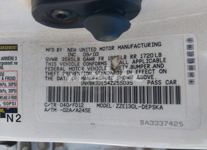 Photo 9 of 2004 Toyota Corolla S (VIN 1NXBR32E54Z255035)