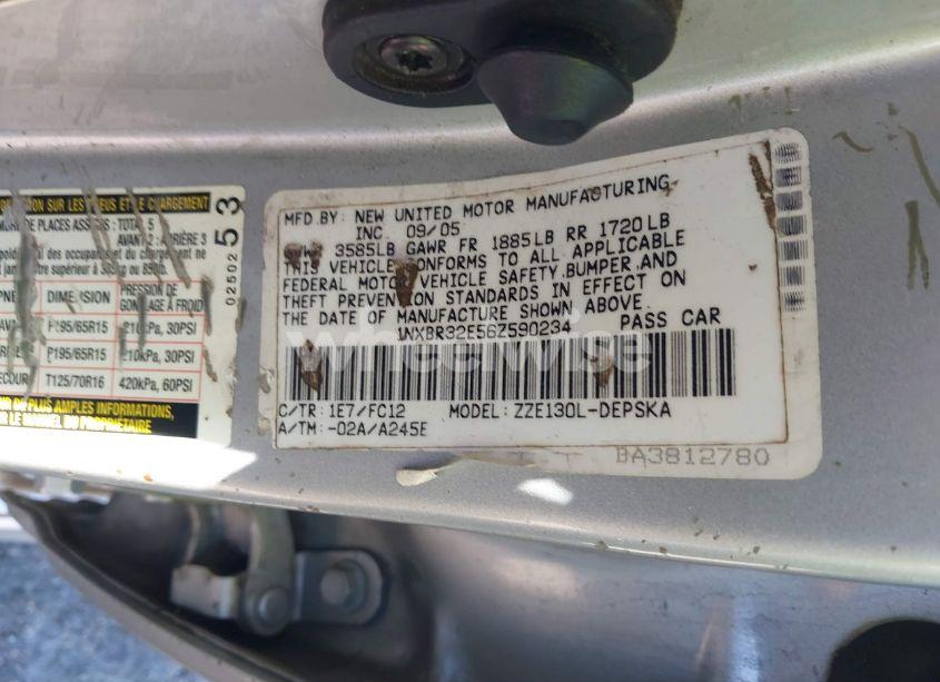 Photo 9 of 2006 Toyota Corolla S (VIN 1NXBR32E56Z590234)