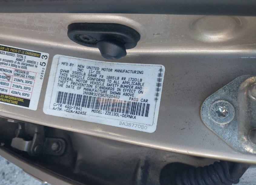 Photo 9 of 2006 Toyota Corolla LE (VIN 1NXBR32E56Z620462)