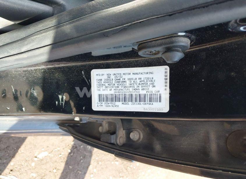 Photo 9 of 2003 Toyota Corolla S (VIN 1NXBR32E63Z053769)