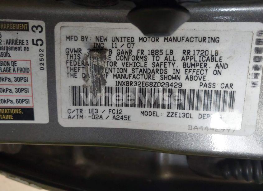 Photo 9 of 2008 Toyota Corolla S (VIN 1NXBR32E68Z029429)