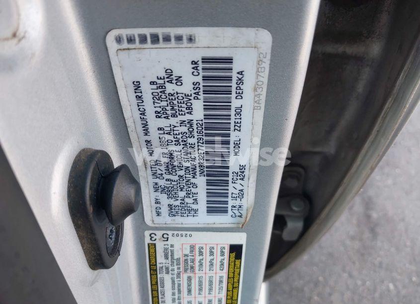 Photo 9 of 2007 Toyota Corolla S (VIN 1NXBR32E77Z916021)