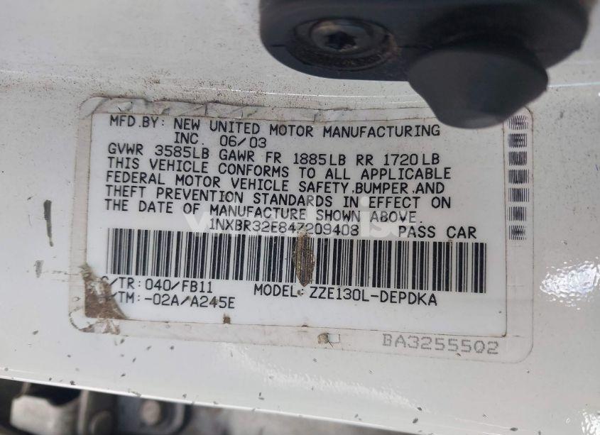 Photo 9 of 2004 Toyota Corolla CE (VIN 1NXBR32E84Z209408)