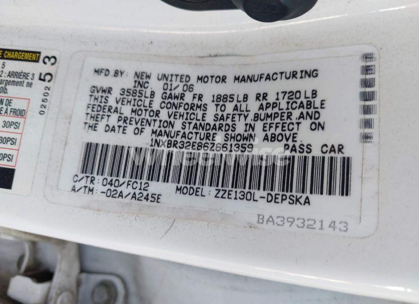 Photo 9 of 2006 Toyota Corolla S (VIN 1NXBR32E86Z661359)